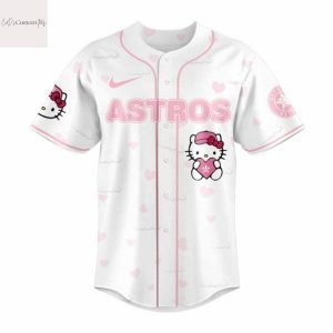 Houston Astros x Hello Kitty Baseball Design Jersey – Pink