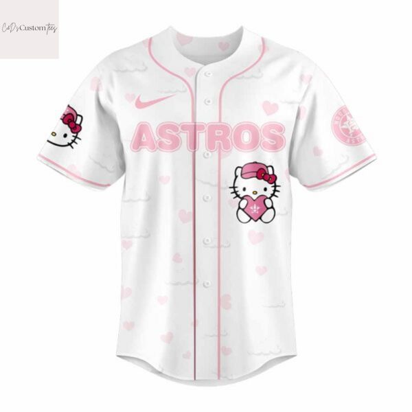 Houston Astros x Hello Kitty Baseball Design Jersey – Pink