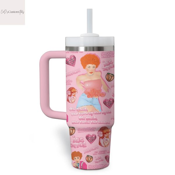 Ice Spice – She A Baddie She Know She A Ten Tumbler With Handle And Straw