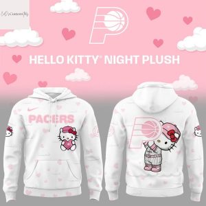 Indiana Pacers Hello Kitty Night Plush Hoodie