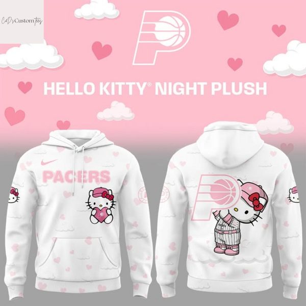 Indiana Pacers Hello Kitty Night Plush Hoodie