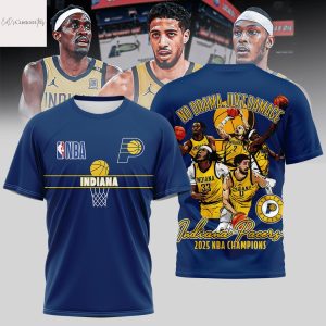 Indiana Pacers No Drama Just Damage 2025 Champiosn 3D T-Shirt