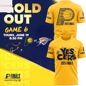 Indiana Pacers YES CERS 2025 Finals 3D T-Shirt