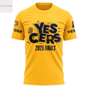Indiana Pacers YES CERS 2025 Finals 3D T-Shirt