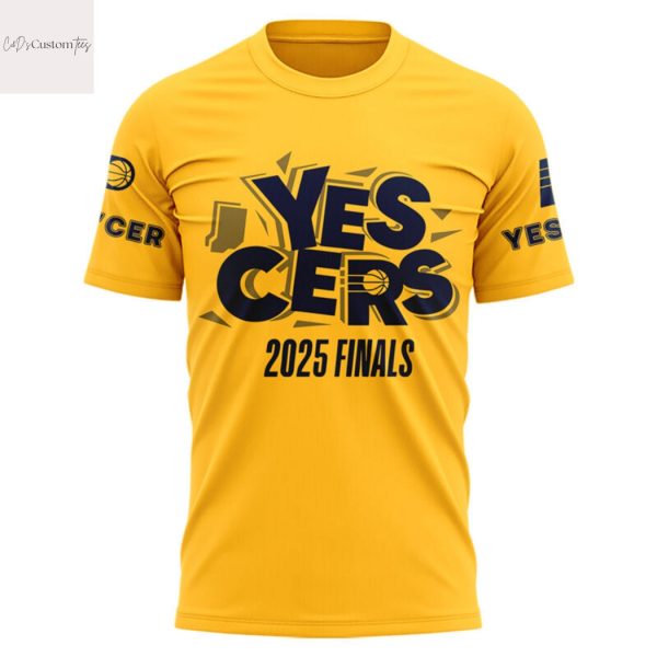 Indiana Pacers YES CERS 2025 Finals 3D T-Shirt