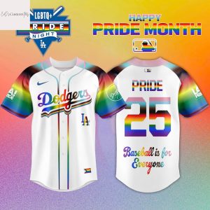 Los Angeles Dodgers Happy Pride Month Baseball Is For Everyone Baseball Jersey
