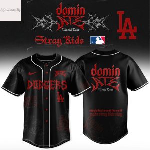 Los Angeles Dodgers x Stray Kids Dominate World Tour 2025 Baseball Jersey