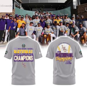 LSU Tigers Baseball 2025 NCAA Baseball Men College World Series Champions 3D T-Shirt