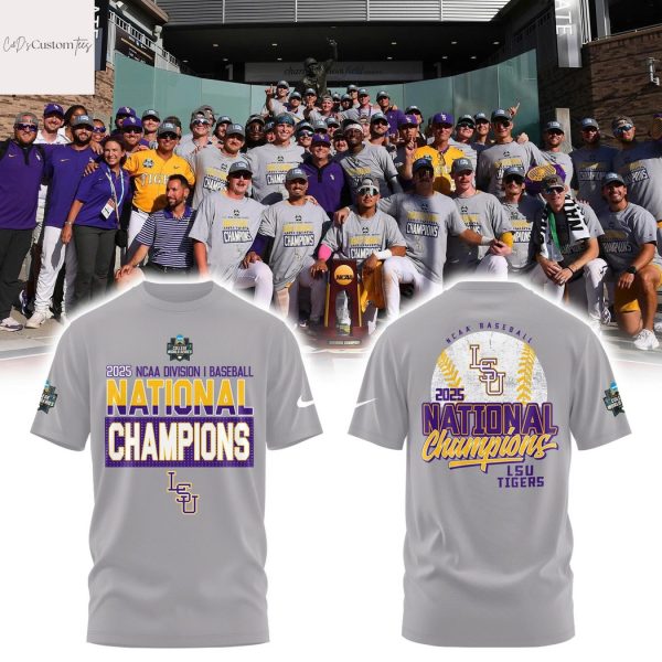 LSU Tigers Baseball 2025 NCAA Baseball Men College World Series Champions 3D T-Shirt