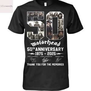 Motohead 50th Anniversary 1975-2025 Signature Thank You For The Memories Unisex T-Shirt
