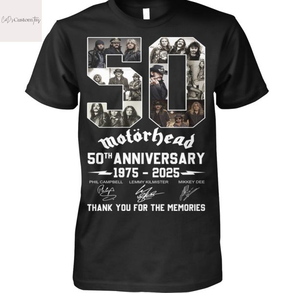 Motohead 50th Anniversary 1975-2025 Signature Thank You For The Memories Unisex T-Shirt