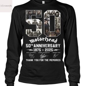 Motohead 50th Anniversary 1975-2025 Signature Thank You For The Memories Unisex T-Shirt