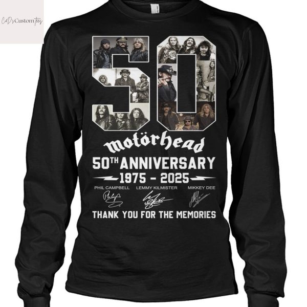 Motohead 50th Anniversary 1975-2025 Signature Thank You For The Memories Unisex T-Shirt