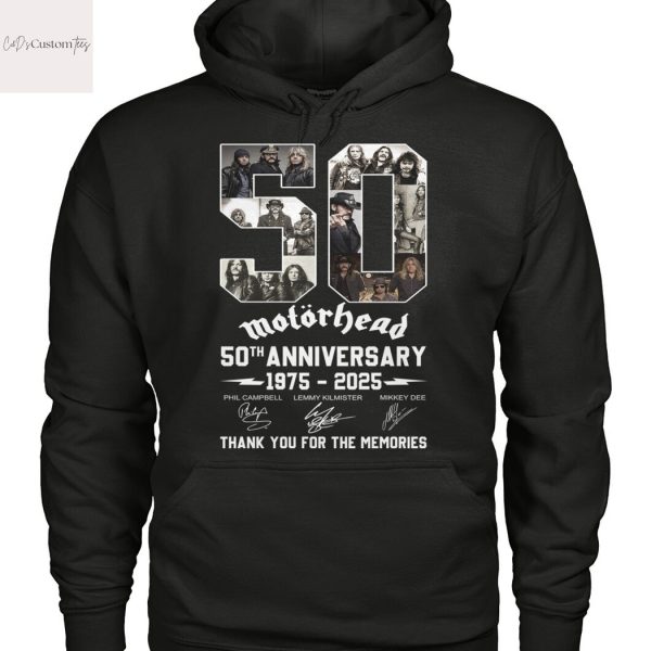 Motohead 50th Anniversary 1975-2025 Signature Thank You For The Memories Unisex T-Shirt