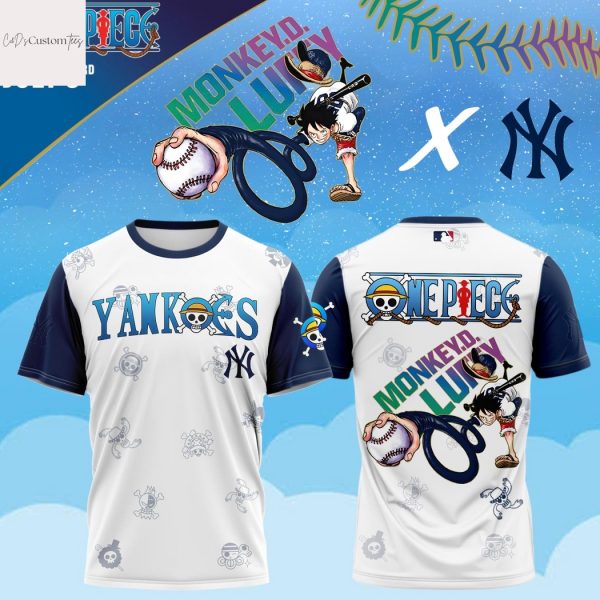 One Piece Night With The New York Yankees 3D T-Shirt