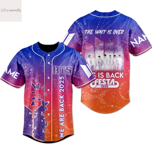 Personalized BTS We Are Back 2025 The Wait Is Over Baseball Jersey