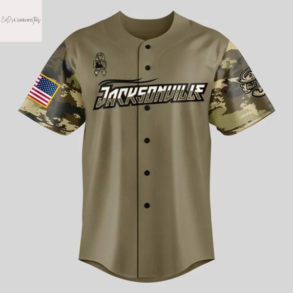 Personalized Jacksonville Jumbo Shrimp Military Appreciation Night 2025 Baseball Design Jersey