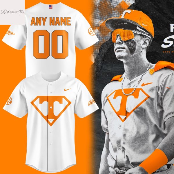 Personalized Tennessee Volunteers 2025 Baseball Jersey – White