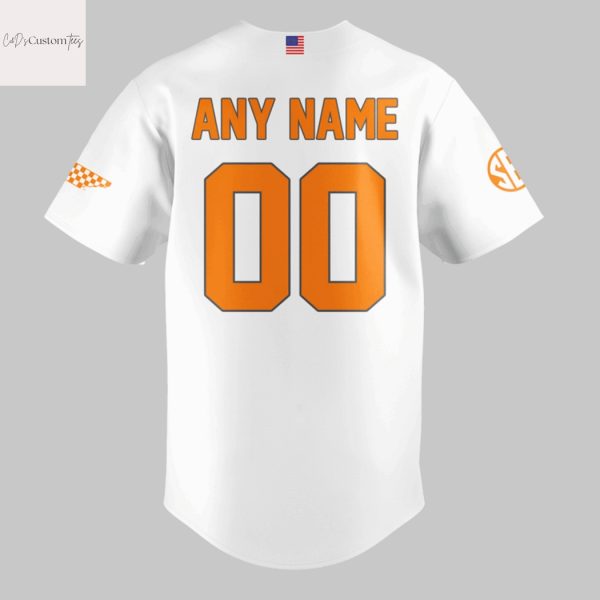 Personalized Tennessee Volunteers 2025 Baseball Jersey – White