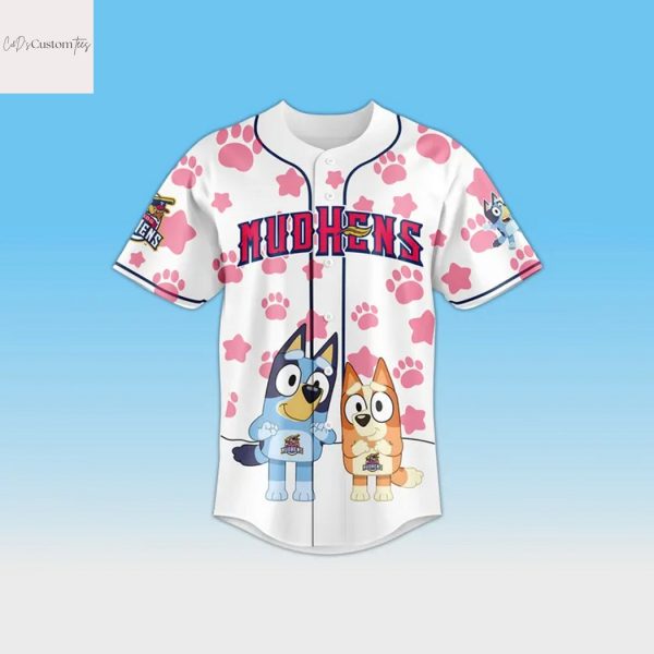 Personalized Toledo Mud Hens x Bluey Design Baseball Jersey