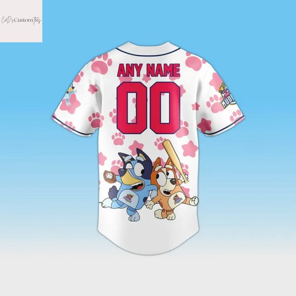 Personalized Toledo Mud Hens x Bluey Design Baseball Jersey