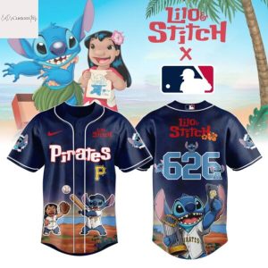 Pittsburgh Pirates Lilo & Stitch Baseball Jersey