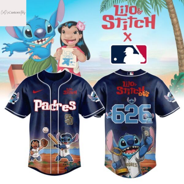 San Diego Padres Lilo & Stitch Baseball Jersey