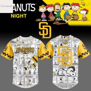 San Diego Padres Peanuts Baseball Jersey