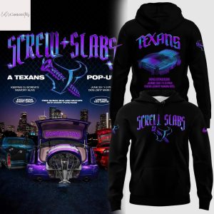 Screw Slabs H-Town Screwston DJ Screw x Houston Texans 2025 Hoodie