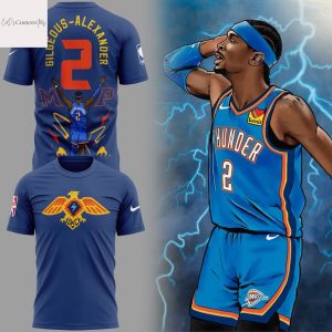 Shai Gilgeous-Alexander MVP Oklahoma City Thunder 3D T-Shirt