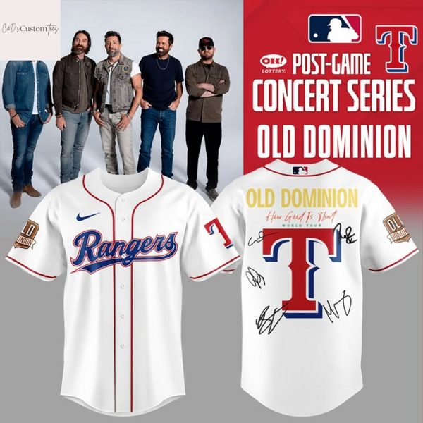 Texas Rangers x Old Dominion How Good Is That World Tour Signature Baseball Jersey