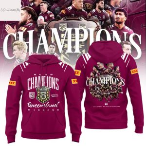 2025 Champions State Of Origin Queensland Maroons Hoodie