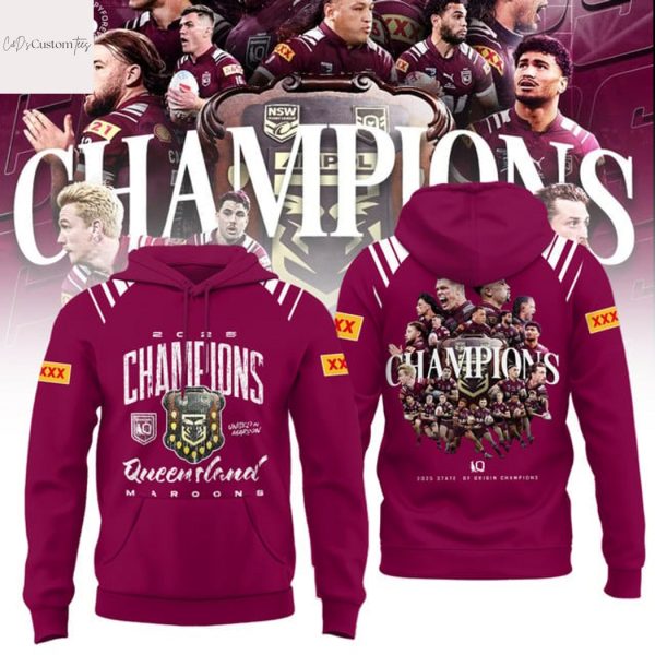 2025 Champions State Of Origin Queensland Maroons Hoodie