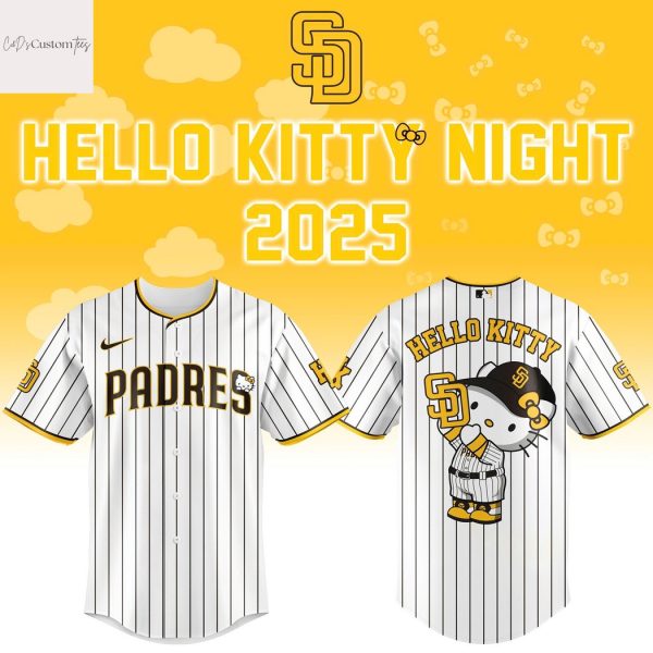2025 San Diego Padres x Hello Kitty Design Baseball Jersey