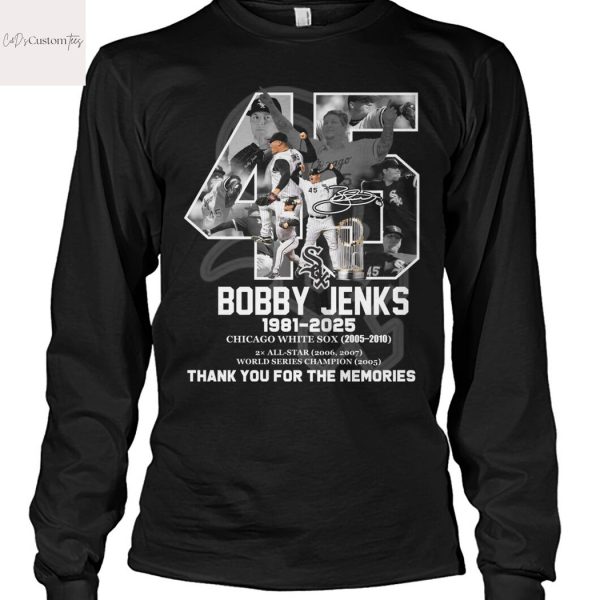 Bobby Jenks 1981-2025 Chicago White Sox Signature Thank You For The Memories Unisex T-Shirt