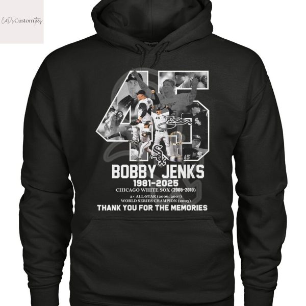 Bobby Jenks 1981-2025 Chicago White Sox Signature Thank You For The Memories Unisex T-Shirt