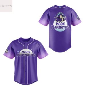 Erie SeaWolves BR Moon Mammoths Baseball Jersey – Purple