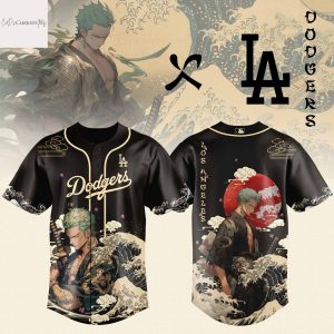 Los Angeles Dodgers Roronoa Zoro Design Baseball Jersey