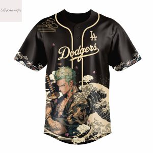 Los Angeles Dodgers Roronoa Zoro Design Baseball Jersey