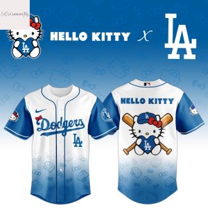 Los Angeles Dodgers x Hello Kitty Night 2025 Design Baseball Jersey