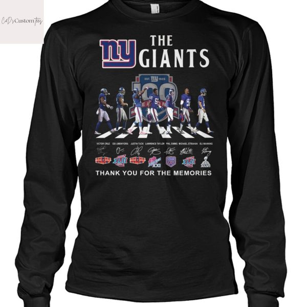 New York Giants Signature Thank You For The Memories Design Unisex T-Shirt