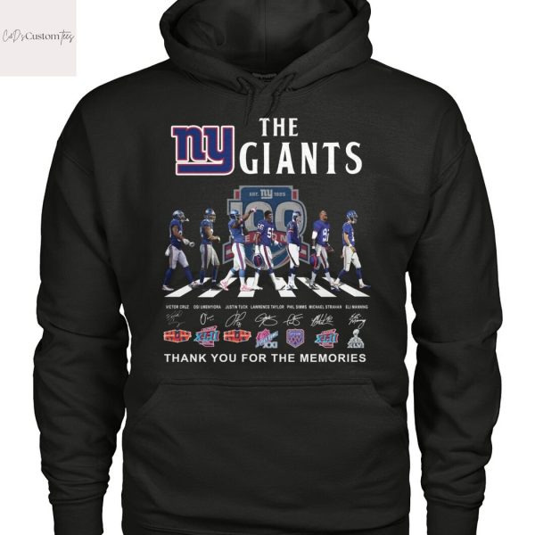 New York Giants Signature Thank You For The Memories Design Unisex T-Shirt