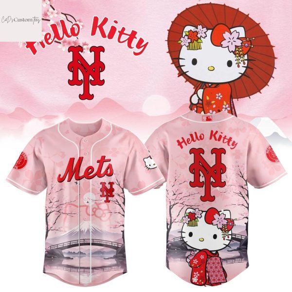 New York Mets Kitty-Chan Design Baseball Jersey