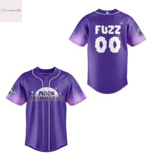 Personalized Erie SeaWolves BR Moon Mammoths Baseball Jersey – Purple