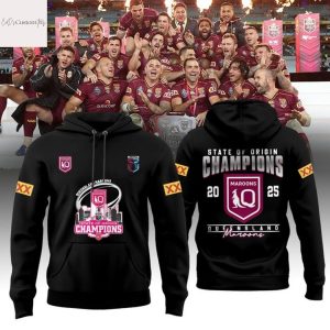 Queensland Maroons 2025 Champions State Of Origin Hoodie
