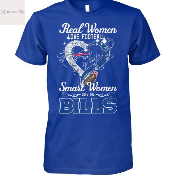 Real Women Love Football Smart Women Love The Buffalo Bills Unisex T-Shirt