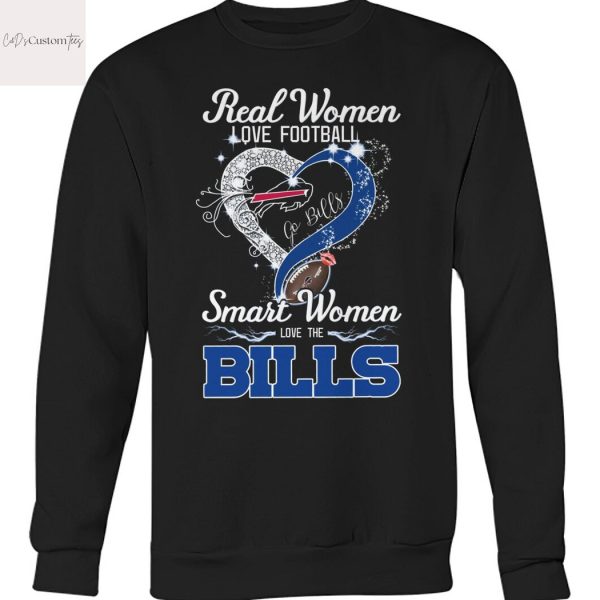 Real Women Love Football Smart Women Love The Buffalo Bills Unisex T-Shirt