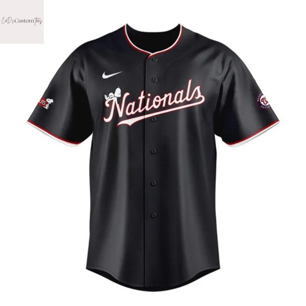 Washington Nationals Peanuts Snoopy Design Baseball Jersey